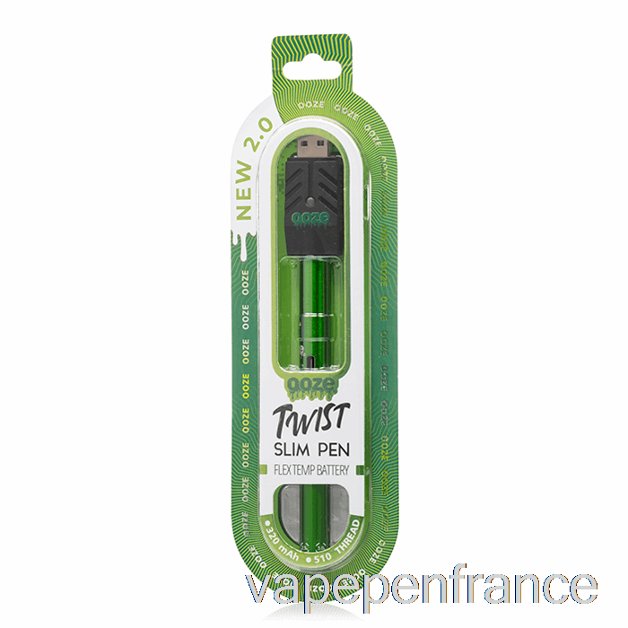 Ooze Slim Twist Pen 2.0 Flex Temp Batterie Slime Green Vape Pen